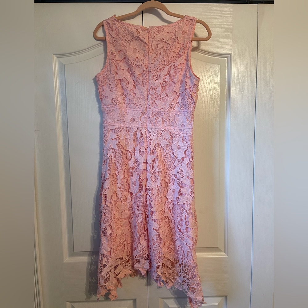 Elegant Pink Lace Dress